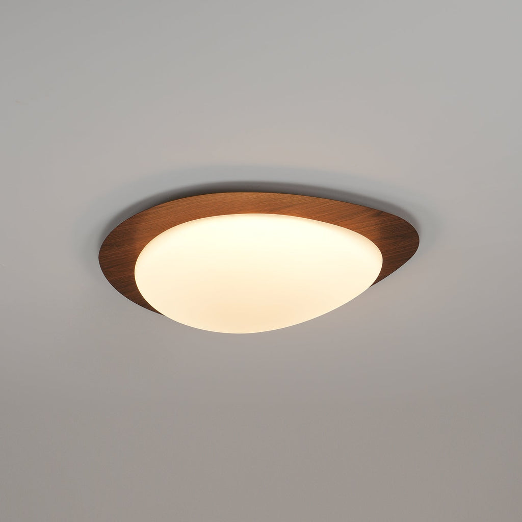 Pebble Walnut Ceiling Light