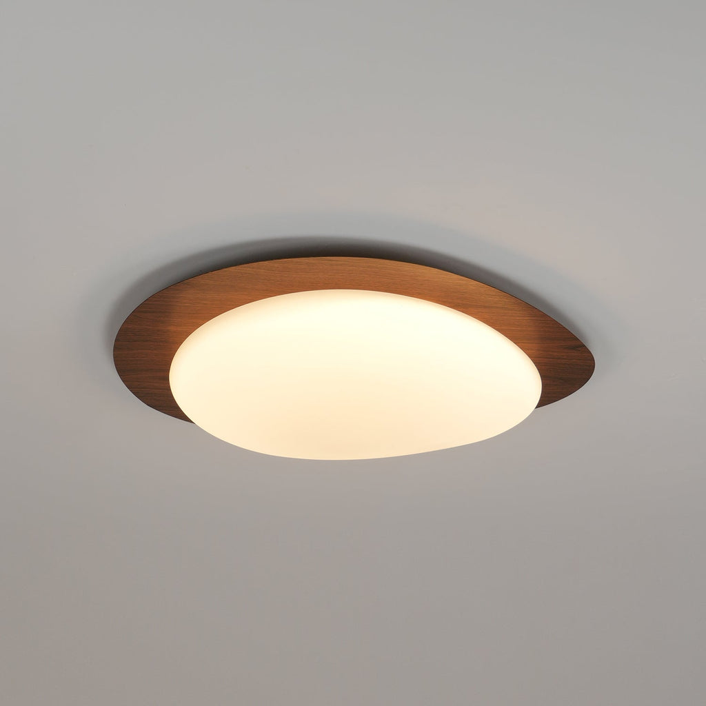 Pebble Walnut Ceiling Light