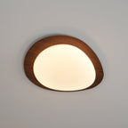 Pebble Walnut Ceiling Light