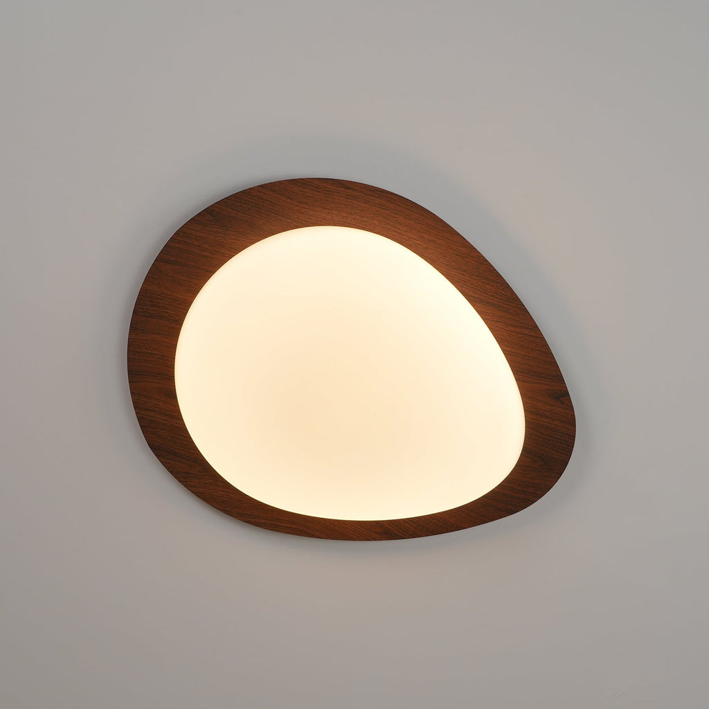 Pebble Walnut Ceiling Light