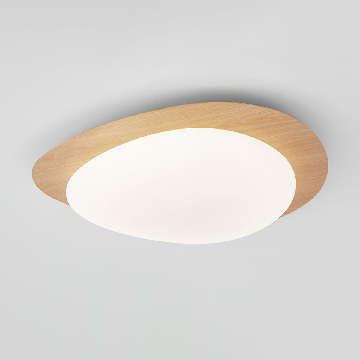 Pebble Walnut Ceiling Light