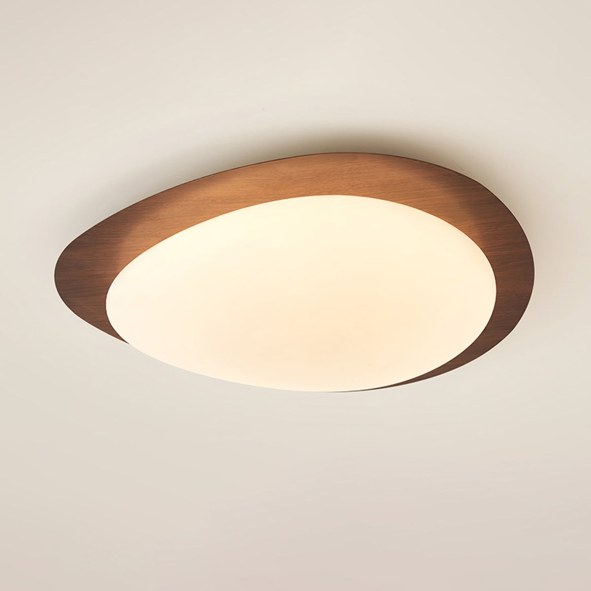 Pebble Walnut Ceiling Light