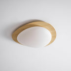 Pebble Walnut Ceiling Light
