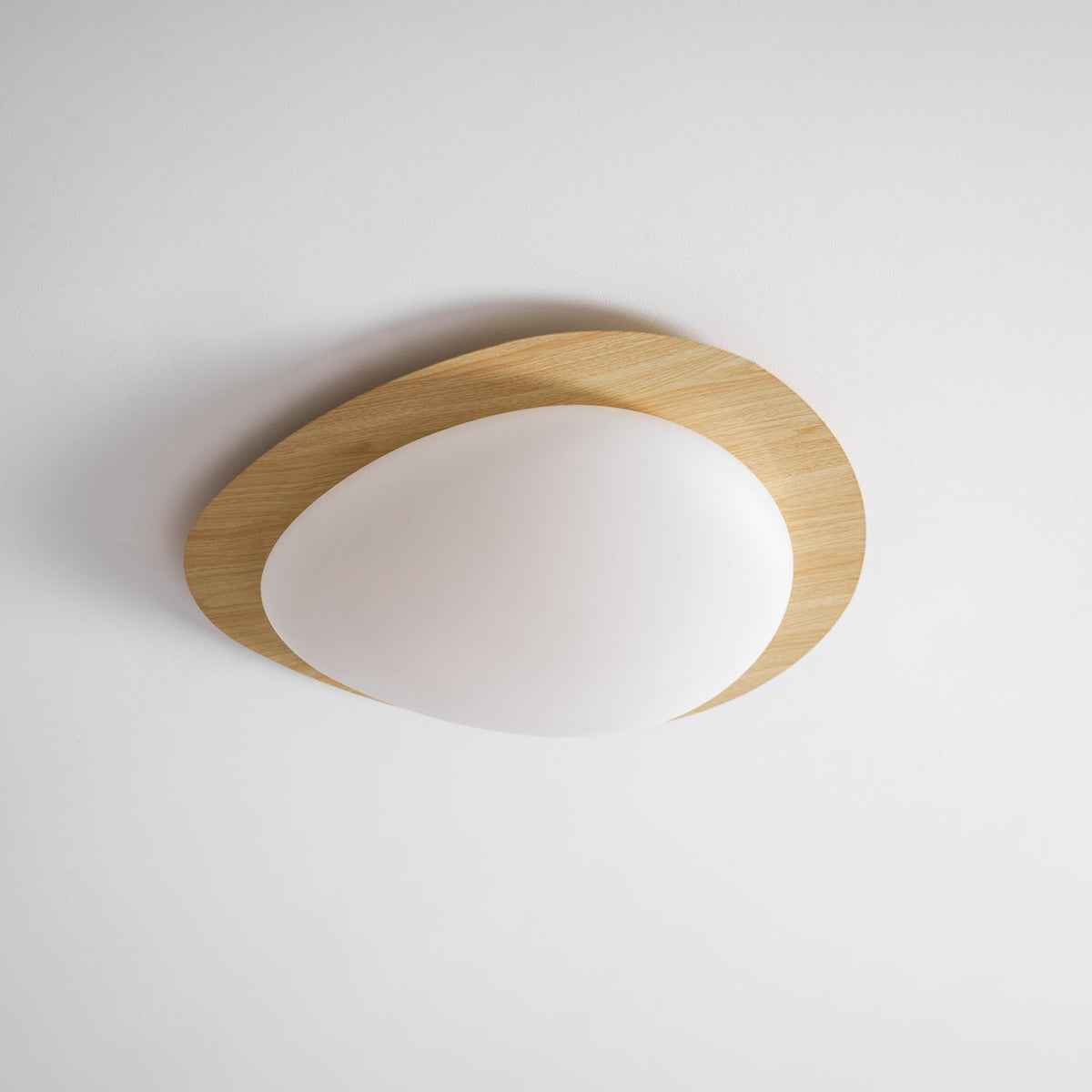 Pebble Walnut Ceiling Light