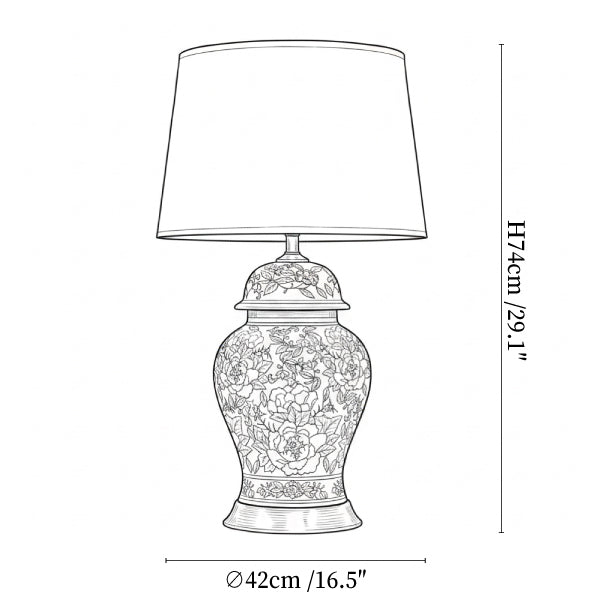 Peony Jar Table Lamp