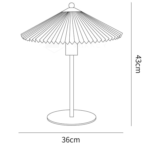 Perla Pleated Table Lamp