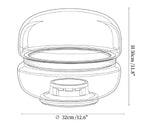 Perla Smoke Glass Table Lamp