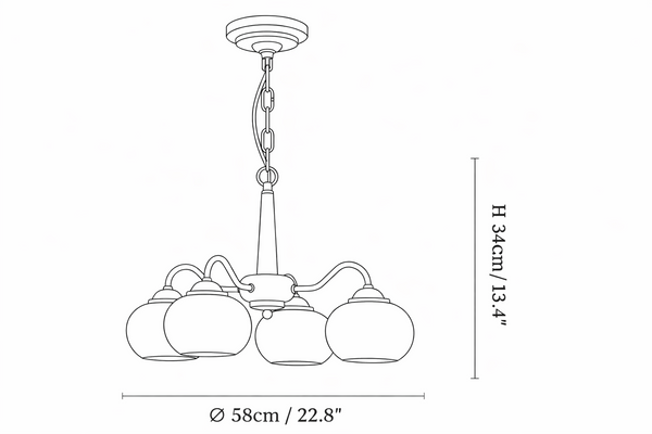 Persimmon Chandelier