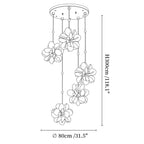 Petal Cascade Multi-Light Chandelier