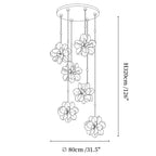 Petal Cascade Multi-Light Chandelier