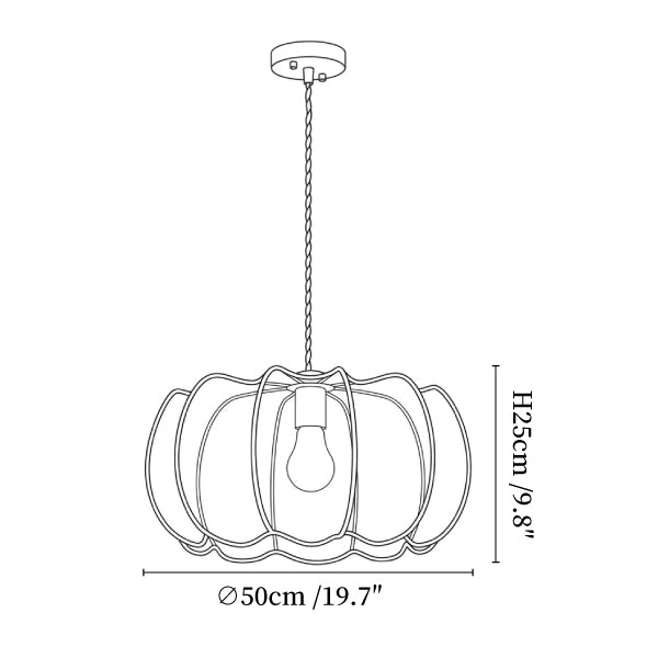 Petal Fabric Lantern Pendant Light