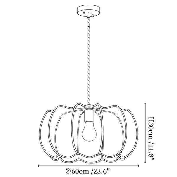 Petal Fabric Lantern Pendant Light