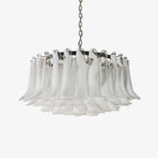 Petals White Murano Chandelier