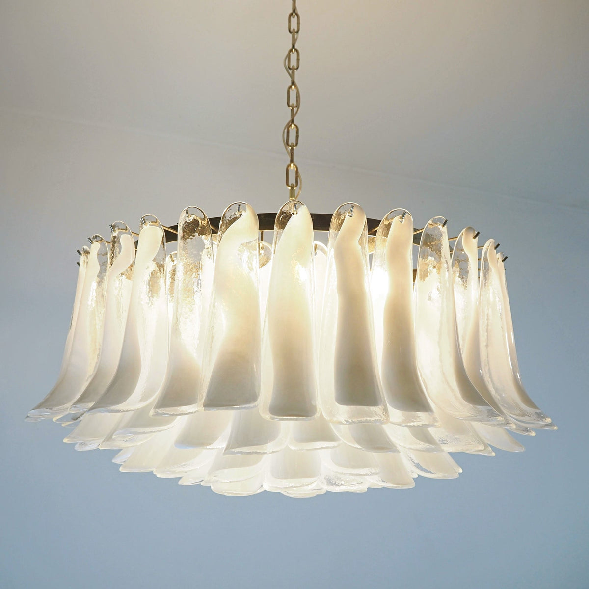 Petals White Murano Chandelier