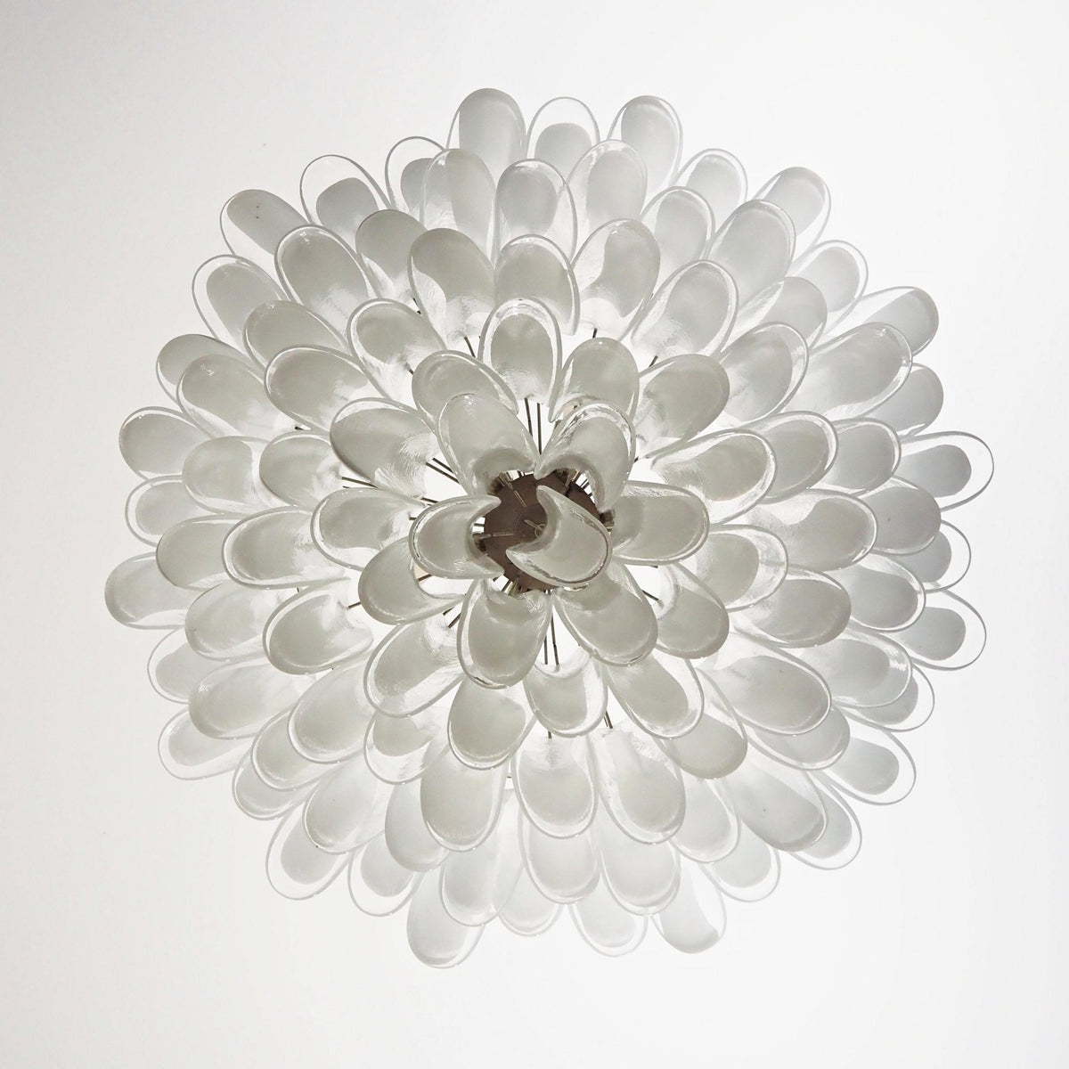 Petals White Murano Chandelier