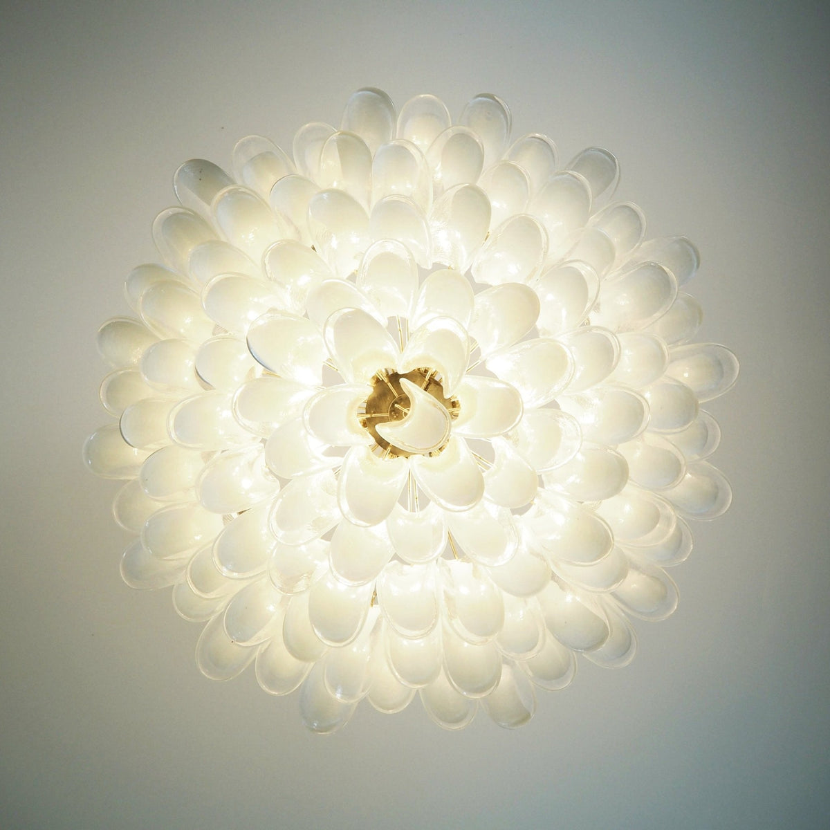 Petals White Murano Chandelier