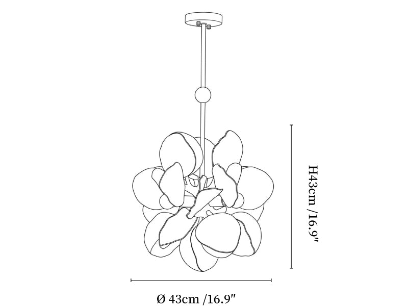 Petal Grove Plaster Chandelier