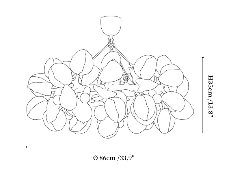 Petal Grove Plaster Chandelier
