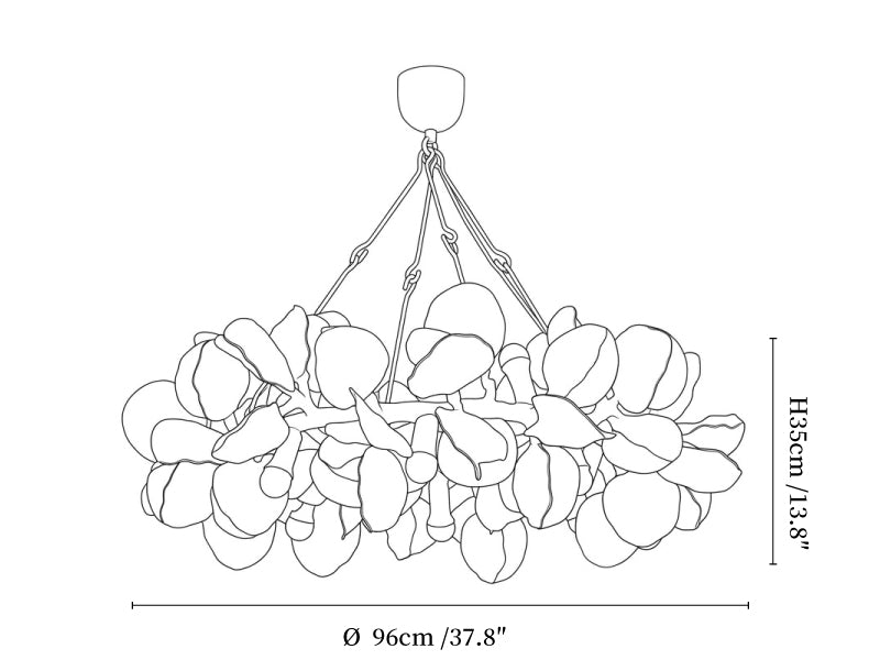 Petal Grove Plaster Chandelier