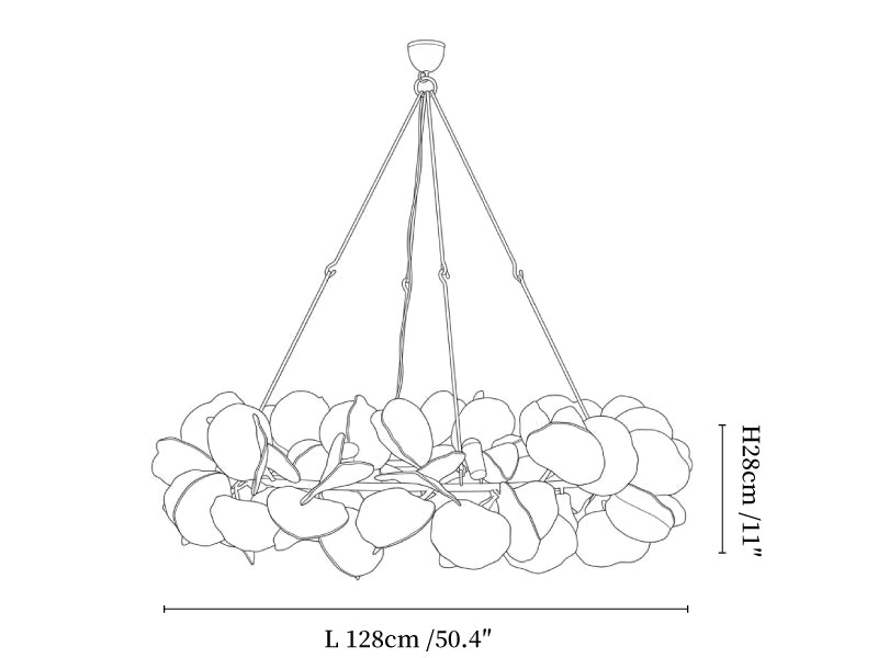 Petal Grove Plaster Chandelier