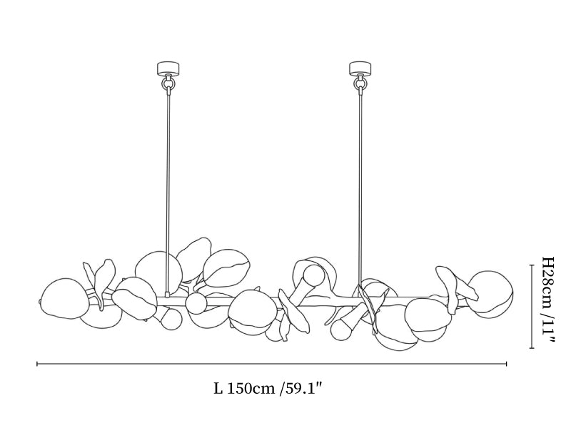 Petal Grove Plaster Chandelier
