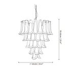 Teal Petal Glass Chandelier