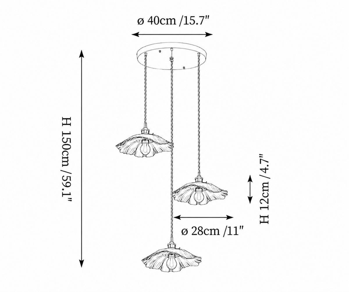 Petaline Trio Pendant Light