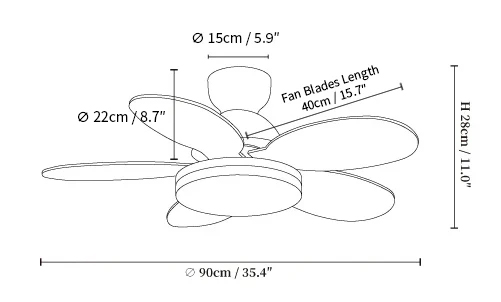 Petalo Ceiling Fan Light