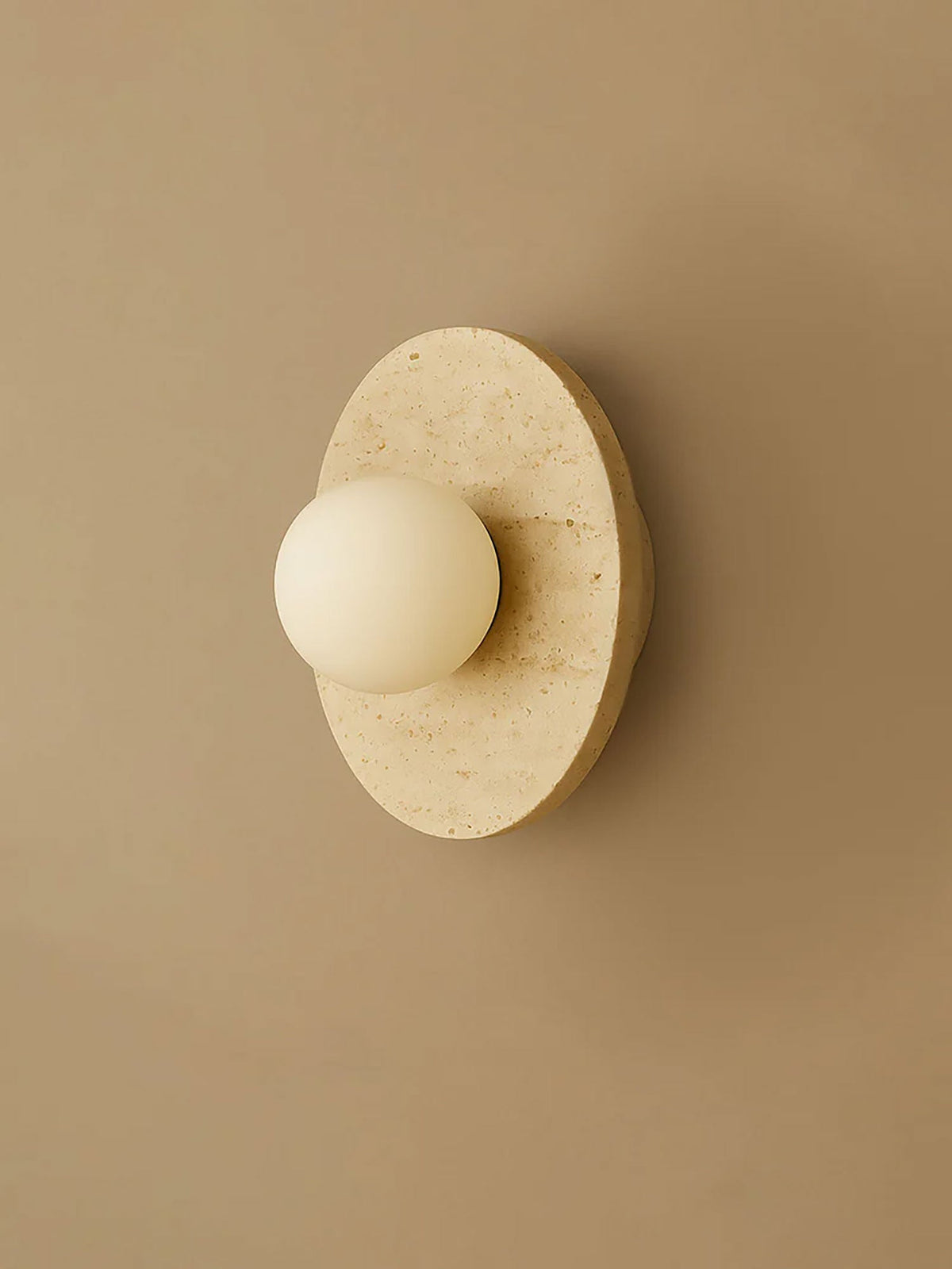 Pietraluna Round Stone Disc Wall Sconce
