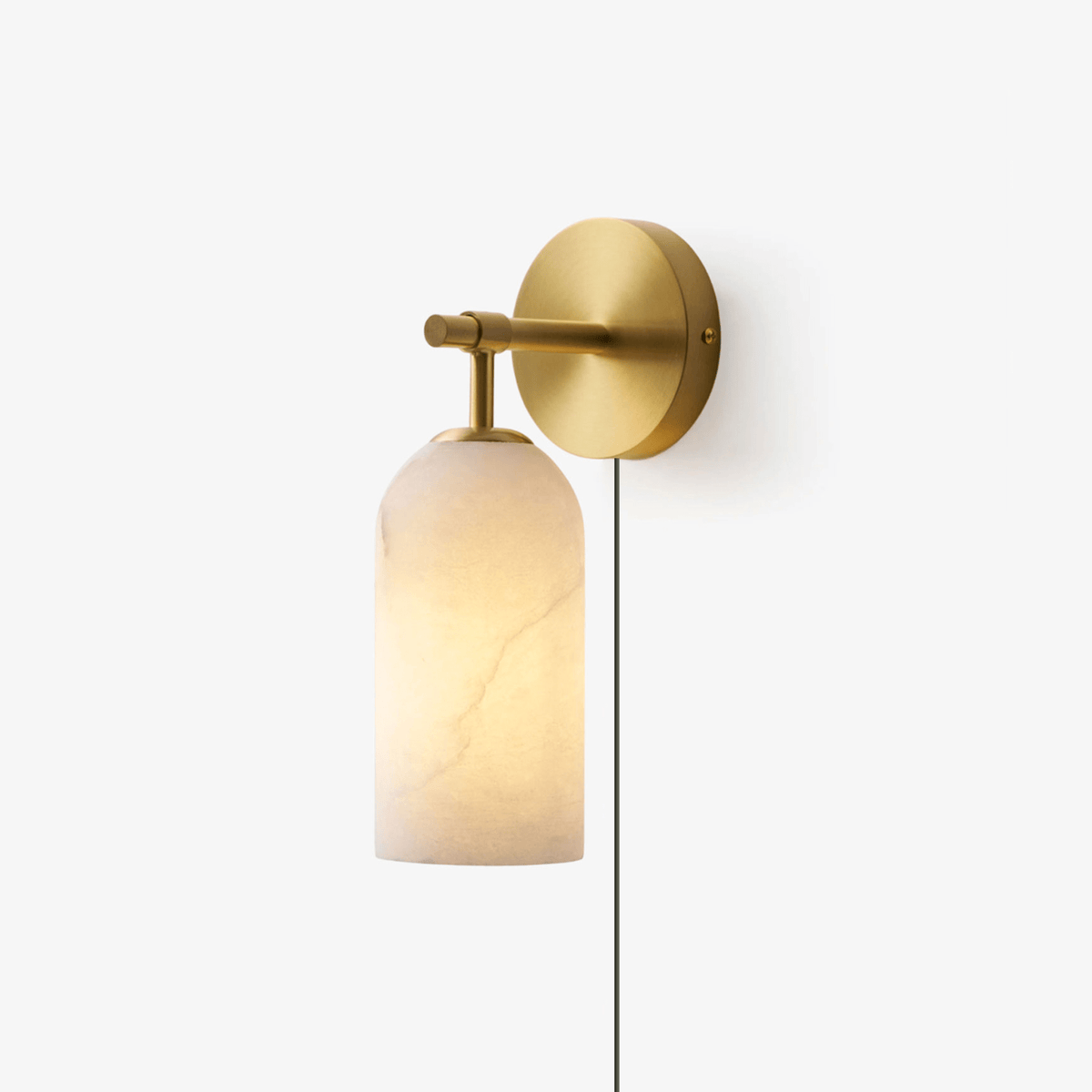 Pillar Alabaster Plug - in Wall Sconce