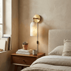 Pillar Alabaster Plug - in Wall Sconce