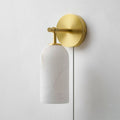 Pillar Alabaster Plug - in Wall Sconce