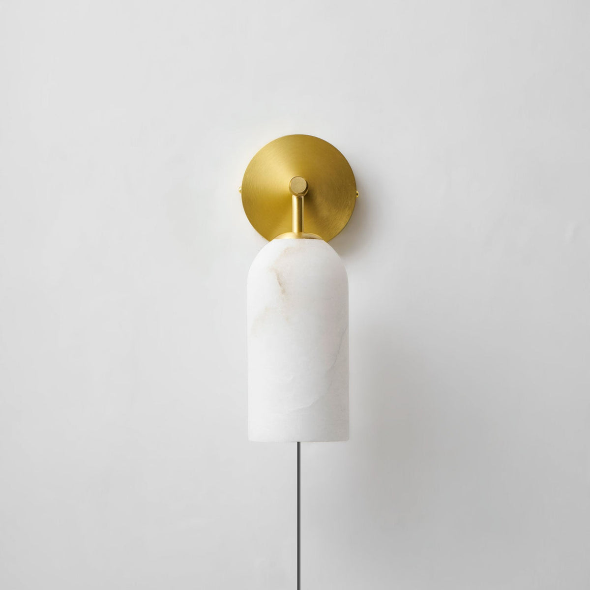 Pillar Alabaster Plug - in Wall Sconce