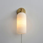 Pillar Alabaster Plug - in Wall Sconce