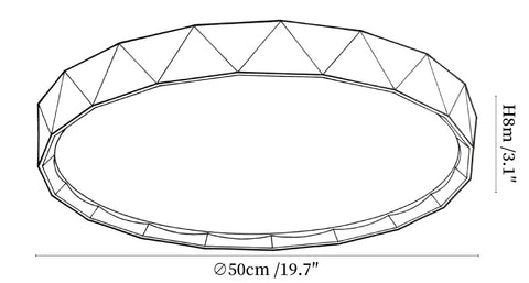 Pineo Geometric Ceiling Light
