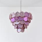 Pink Murano Disc Chandelier