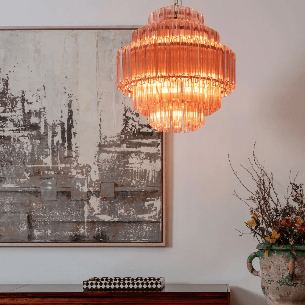 Pink Palermo Murano Chandelier