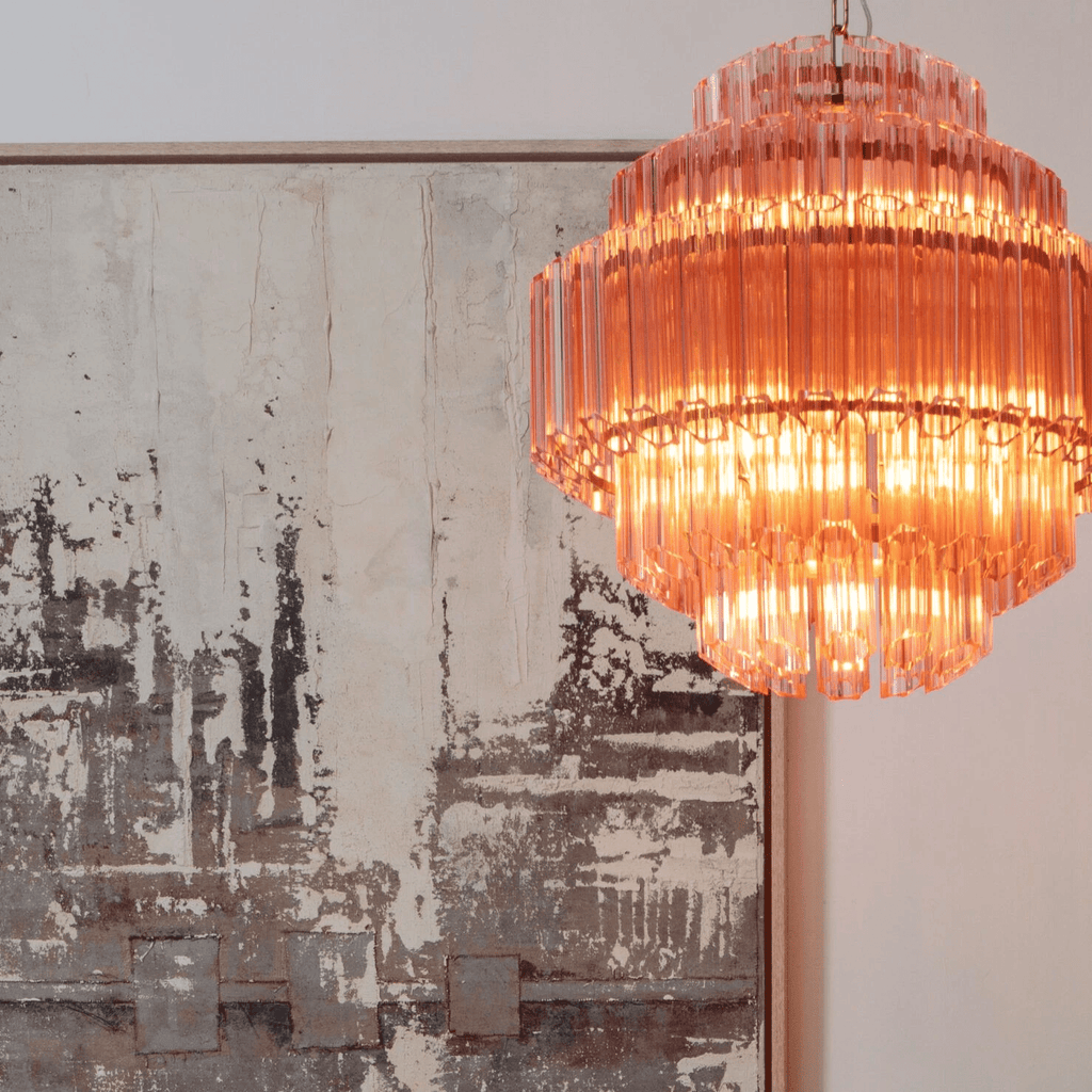 Pink Palermo Murano Chandelier