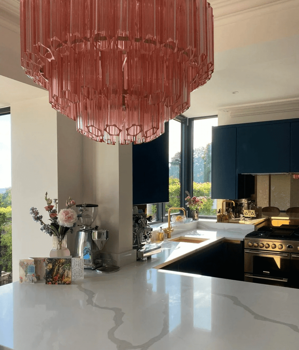 Pink Palermo Murano Chandelier