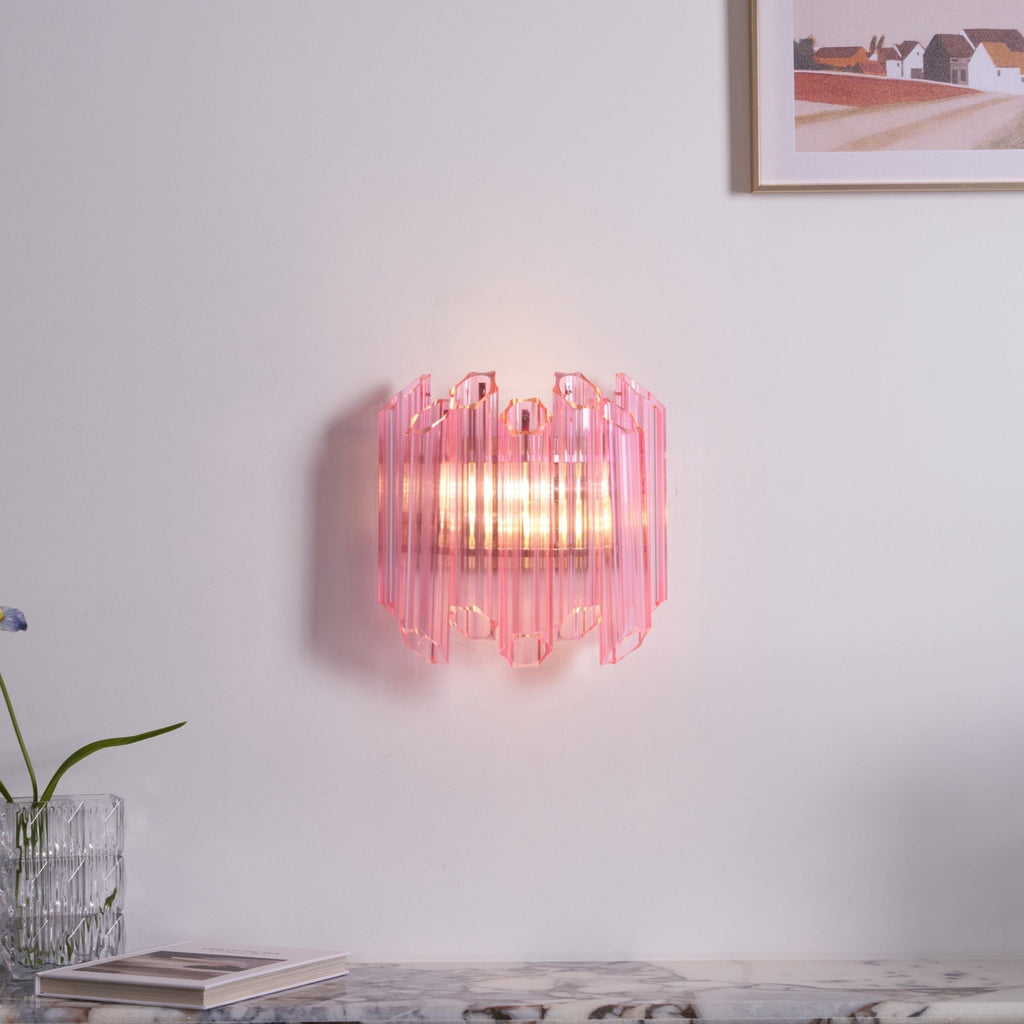 Pink Palermo Murano Wall Lamp
