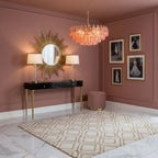 Pink Polygon Drop Chandelier