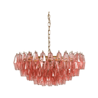 Pink Polygon Drop Chandelier