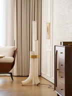 Piped Alabaster Floor Lamp
