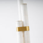Piped Alabaster Floor Lamp