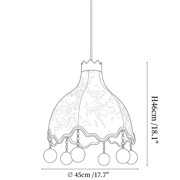 Pippi Kids Fabric Pendant Light