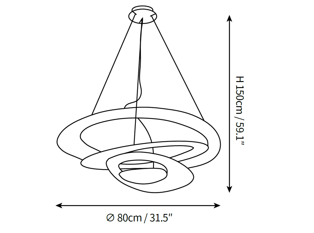 White Spiral Pendant Lamp