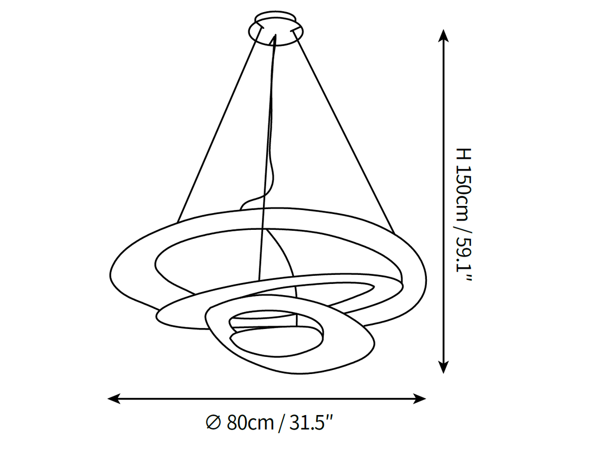 White Spiral Pendant Lamp