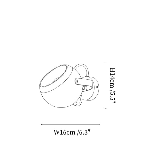 Pivot Ball Wall Light