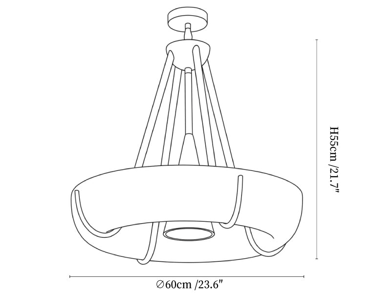 Plaster Drum Chandelier