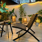 Plastic Rattan Outdoor Post Light
